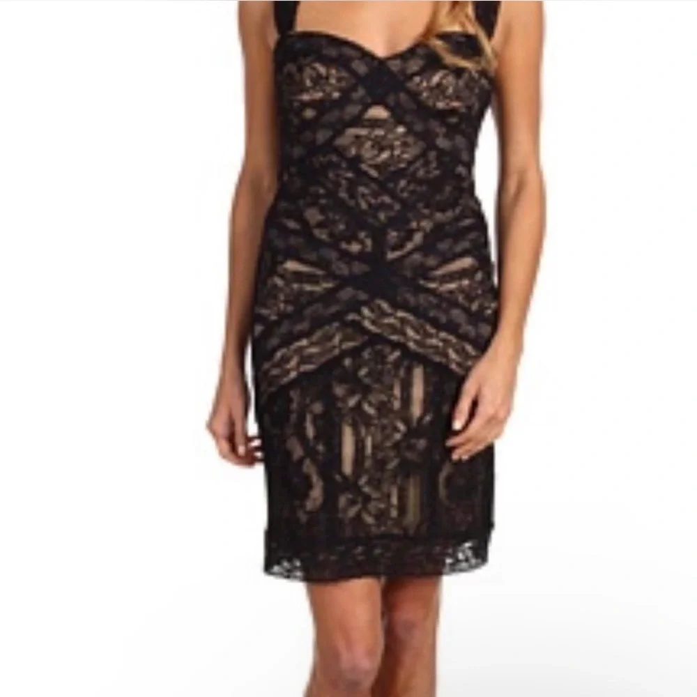 RARE NWOT Nicole Miller | Black Lace Mini Dress | Small